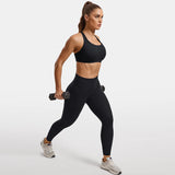 Power On Molded Cup Strappy Racerback Wireless Bra - Black