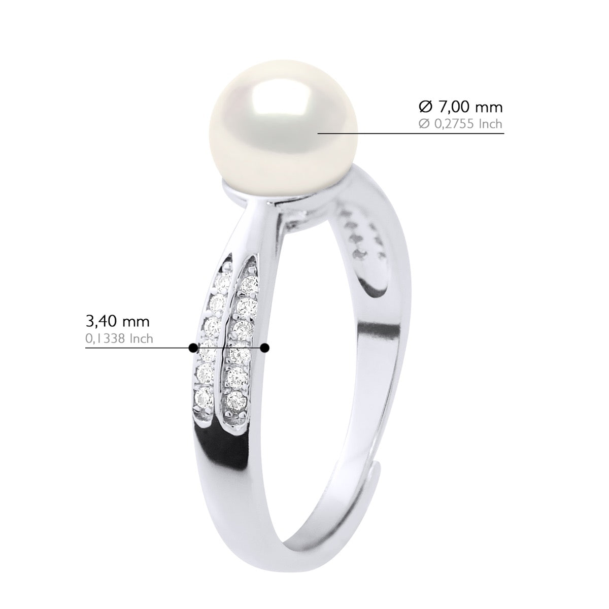 Ring Jewelry - Natural White - Longueur 42 cm