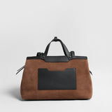 Suede Laptop Tote Bag – Structured Shoulder & Crossbody Work Bag