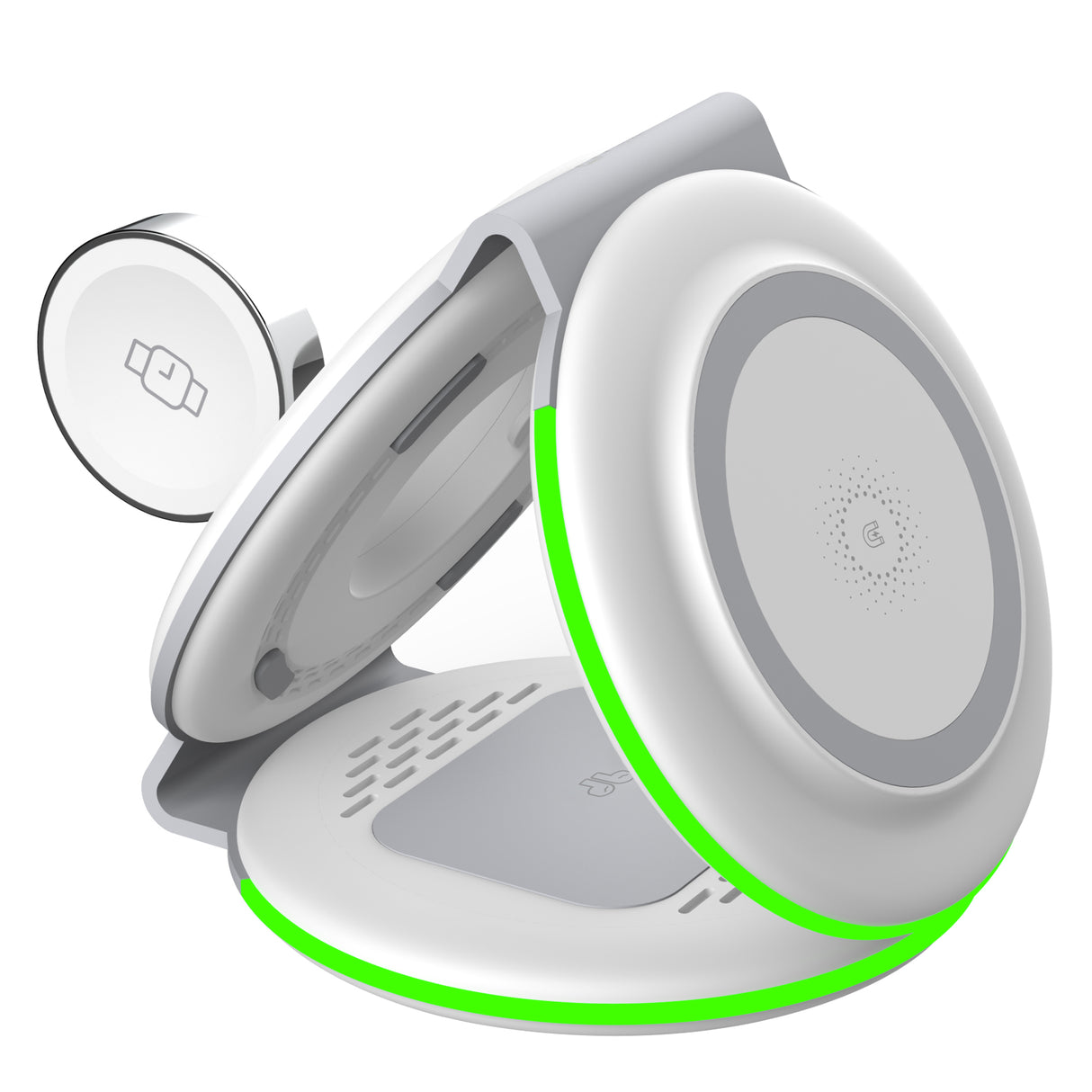 TODO 3 in 1 Wireless Phone Charger 15W Fast Charge Earphone Watch Magnetic Charge