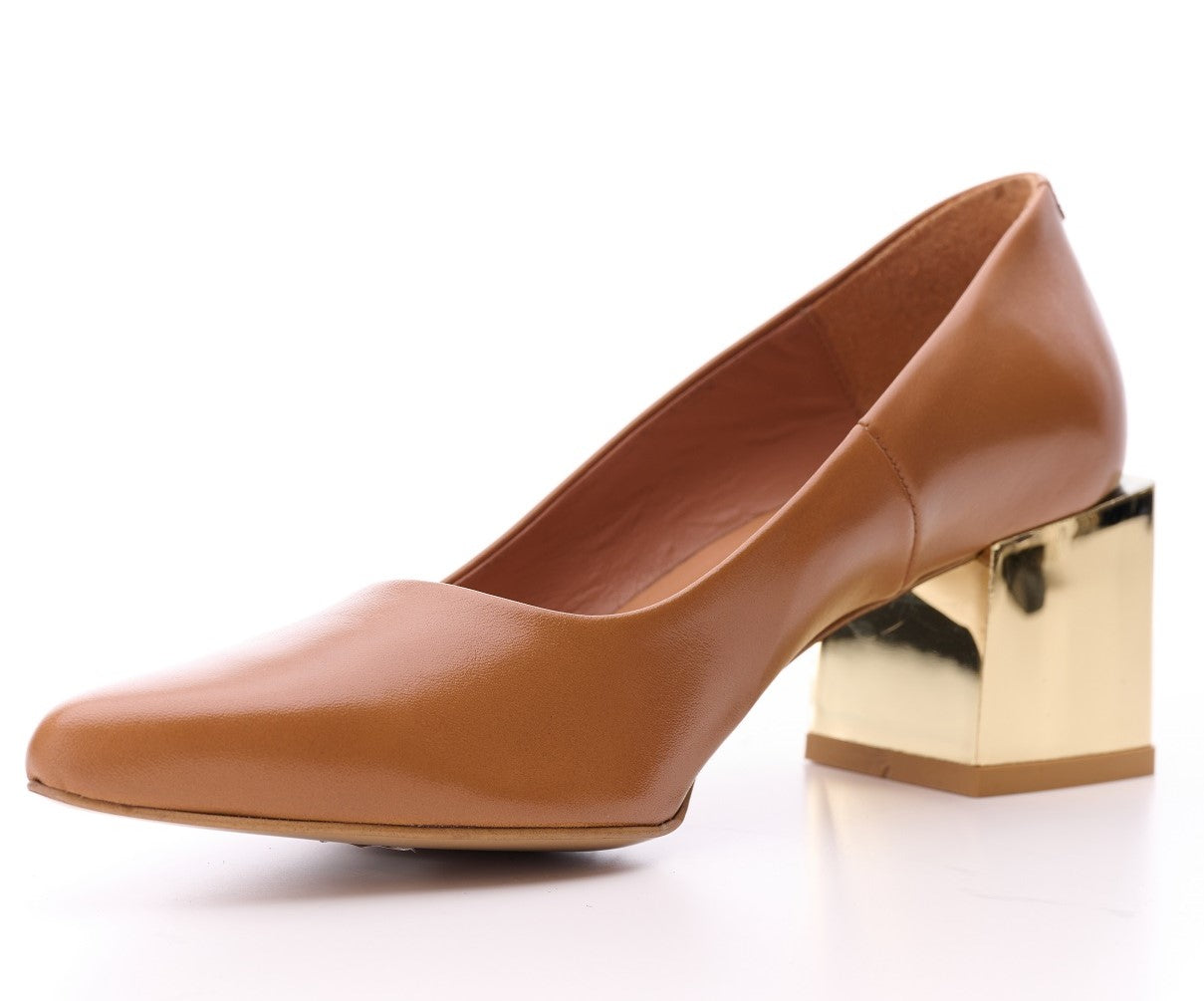 Bosccolo Womens Pumps - Beige/Gold