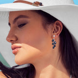Drop Earrings Baroque Baroque Freshwater Pearl Black Sterling Silver