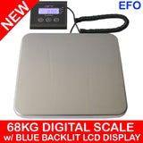 TODO 68Kg (150Lb) Digital Postal Scale W/ Blue Backlit Lcd Display 50G Graduation