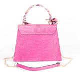 Bosccolo Handbag - Pink Croco