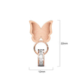 Bullion Gold Butterfly Interlock Rose Gold Layered Earrings
