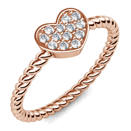 Boxed Krystal Couture Sensational Lux Watch with Ring Set Embellished Crystals from SWAROVSKI® in Rose Gold