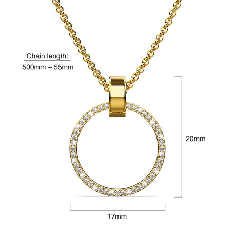Krystal Couture Orbit of Charm Necklace Embellished with SWAROVSKI Crystal in Gold