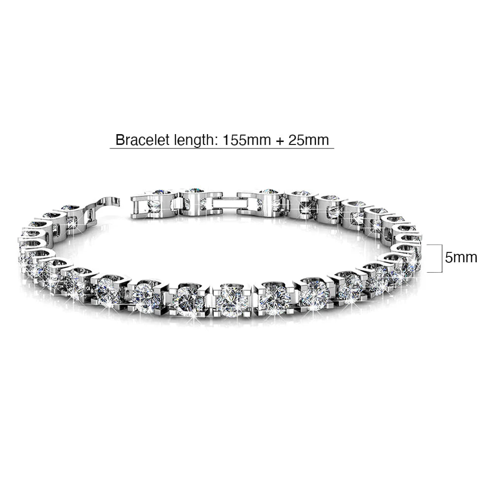Krystal Couture Princess Elena Bracelet Embellished with SWAROVSKI Crystals