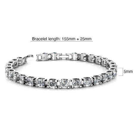 Krystal Couture Princess Elena Bracelet Embellished with SWAROVSKI Crystals