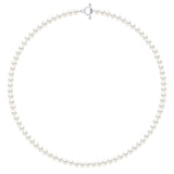 Necklace of Real Cultured Freshwater Pearls Semi Round 6-7 mm - Natural Pearl White - Longueur 18 cm