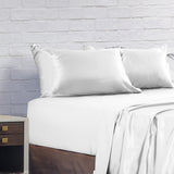 Royal Comfort 4pc Satin Sheet Set - White - King