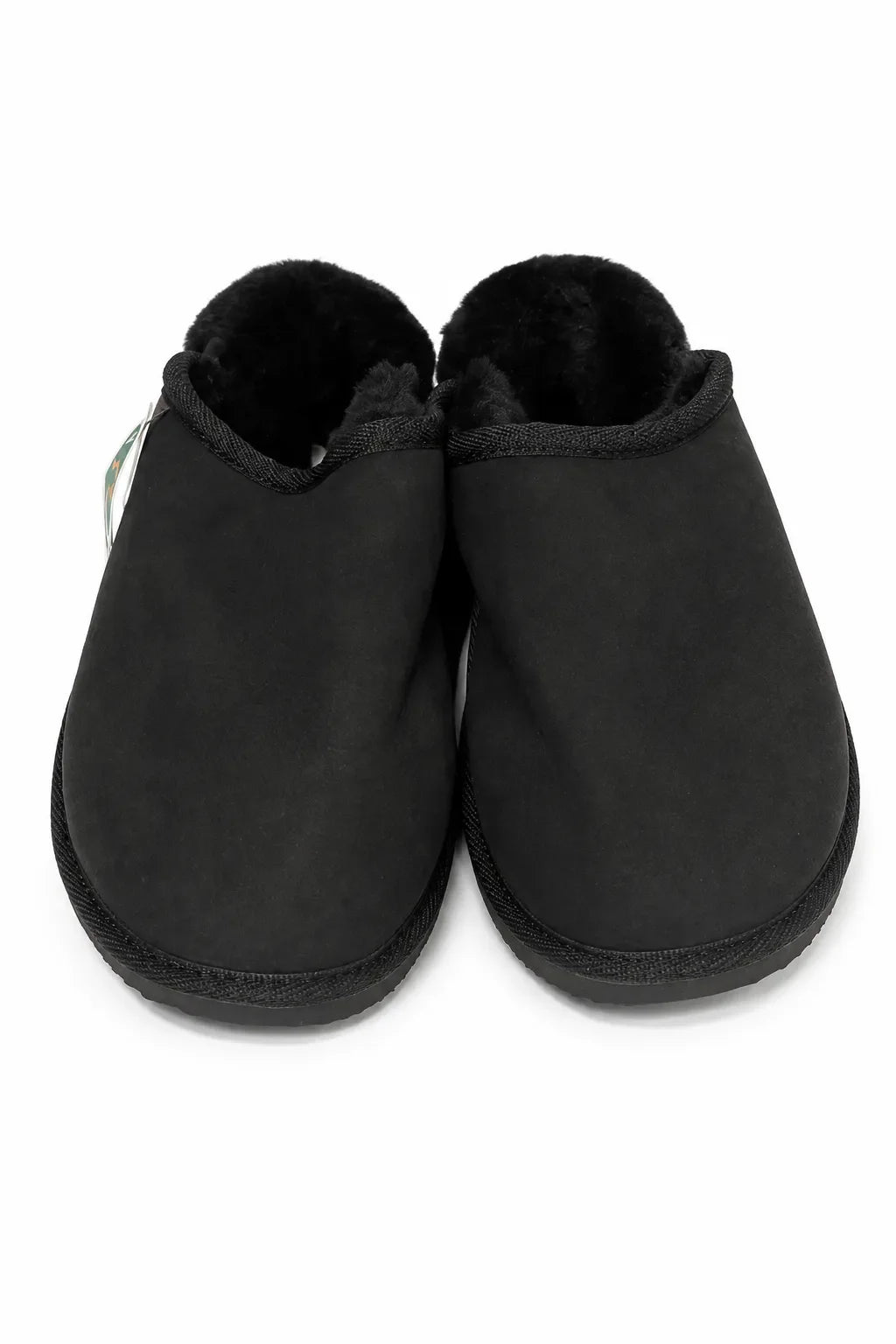 Australian Leather Ugg Scuffs Slipper - Black - AU5 6