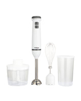 TODO Stick Mixer Set Food Chopper Electric Blender Whisk Handheld Beaker Jar Bowl - White