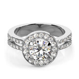 Krystal Couture Bloom Halo Ring in White Gold Embellished with SWAROVSKI Crystals