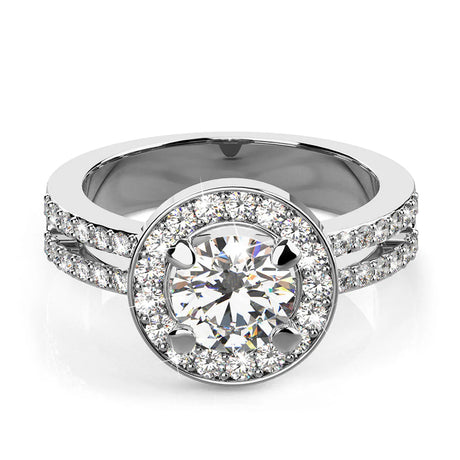 Krystal Couture Bloom Halo Ring in White Gold Embellished with SWAROVSKI Crystals