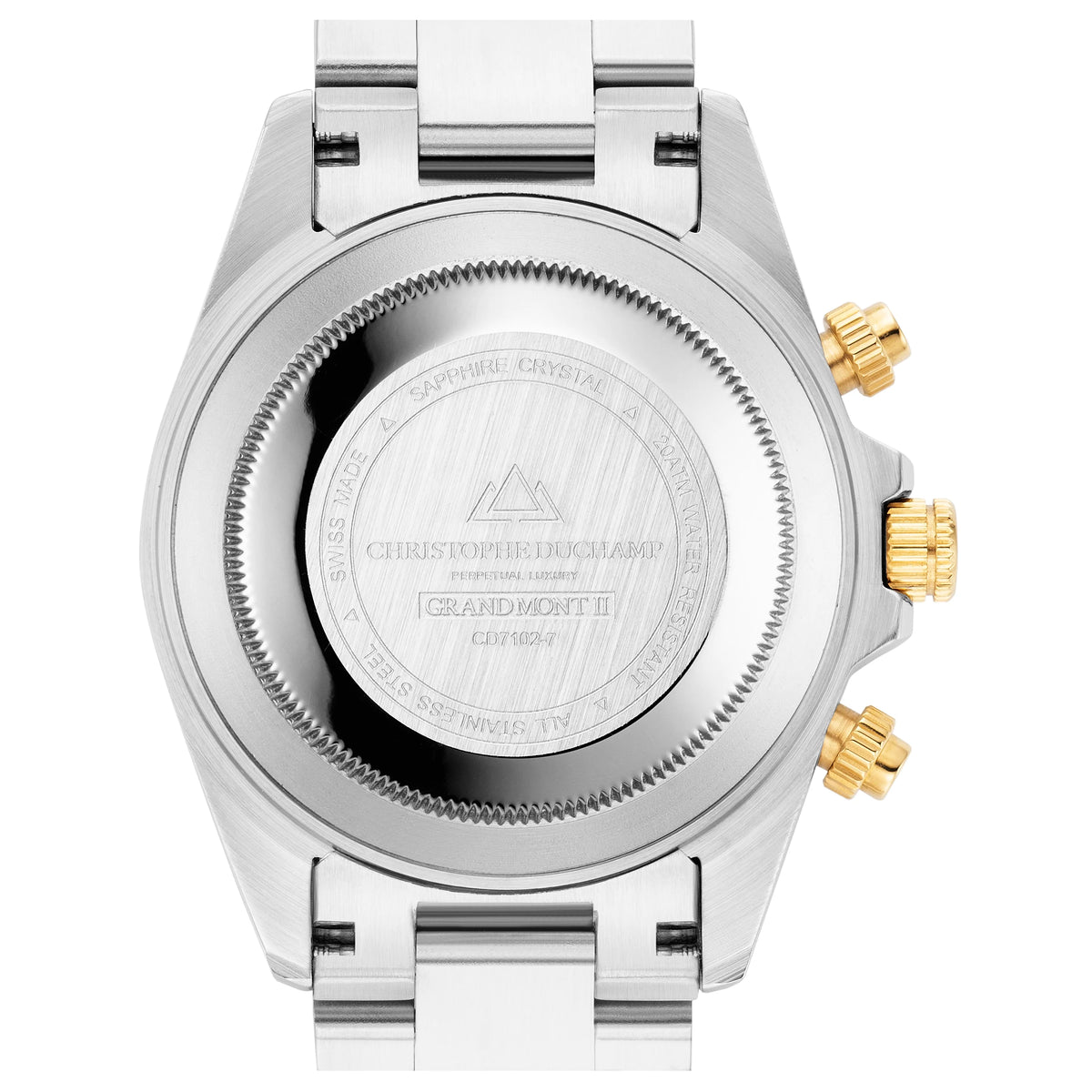Christophe Duchamp Grand Mont Ceramic - Black Dial & 316L Stainless Steel Strap