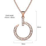 Krystal Couture Paradigm in Circle Rose Gold Pendant Necklace Embellished with Swarovski nCrystals