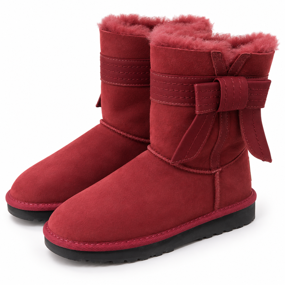 Australian Leather Ugg Classic Short Tassel Detail - Tomato - AU5