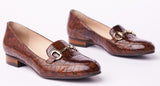 Bosccolo Womens Moccasin - Ginger Croco