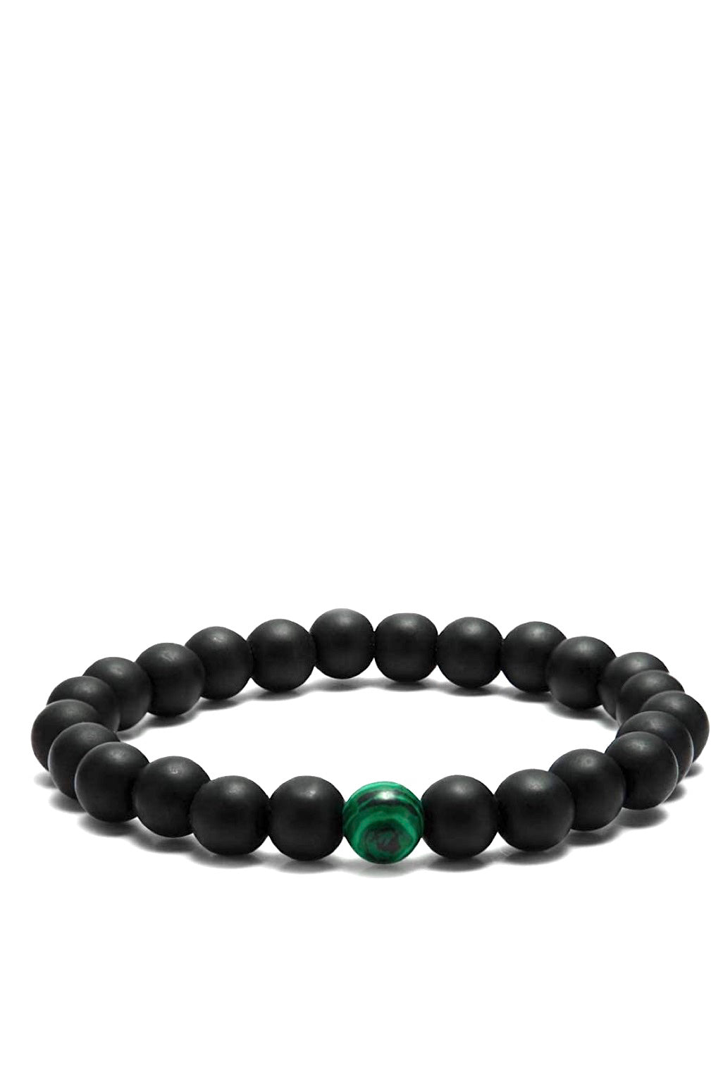 Stephen Oliver Green Malachite & Onyx Gemstone Bracelet