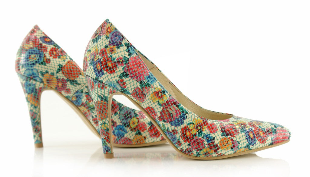 Bosccolo Womens Spike Heels - Flower White