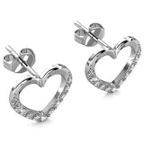 Krystal Couture Innocent Heart Stud Earrings Embellished with SWAROVSKI Crystals