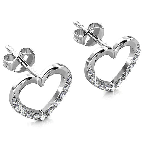 Krystal Couture Innocent Heart Stud Earrings Embellished with SWAROVSKI Crystals