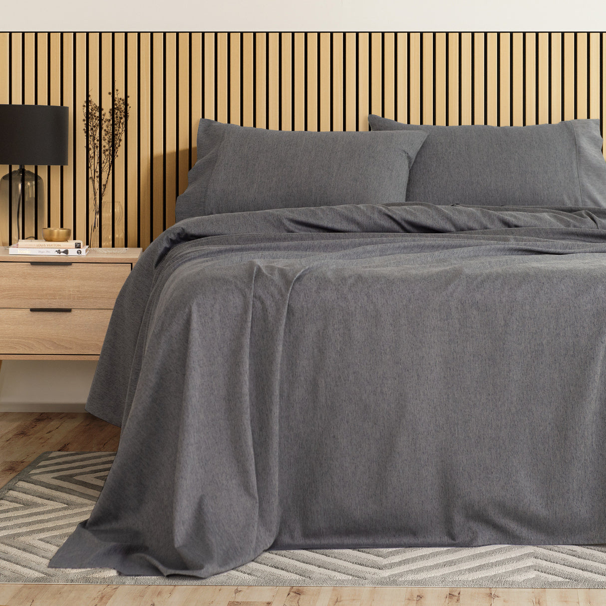 Royal Comfort 3000tc Bamboo Cooling Sheet Set - King - Charcoal