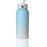 BBBYO Beaches Bottle - stainless steel insulated bottle - 1000 ml - Sand to Sea beach print