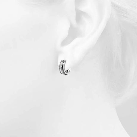 Krystal Couture Huggie Earrings Embellished with SWAROVSKI Crystals