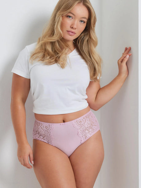 2 Pack Daily Essentials Stretch Lace & Cotton Full Brief (219)