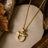 Krystal Couture Minnie Mouse Necklace Embellished with SWAROVSKI Crystals