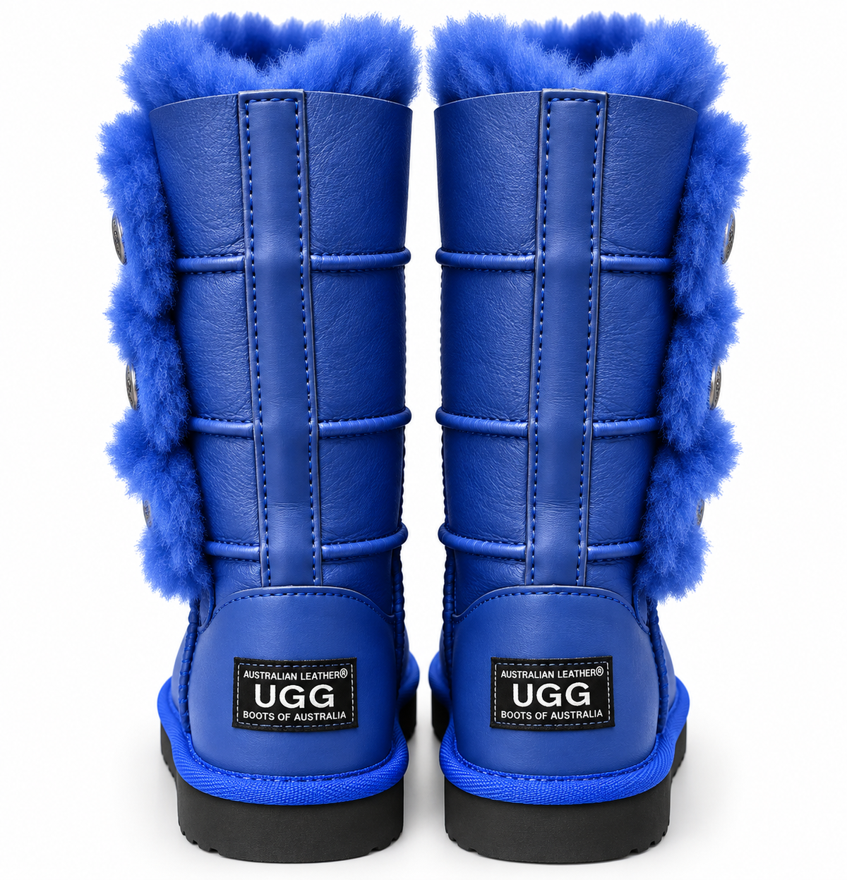 Australian Leather Ugg Classic Long 3Button - Metallic Blue - AU5