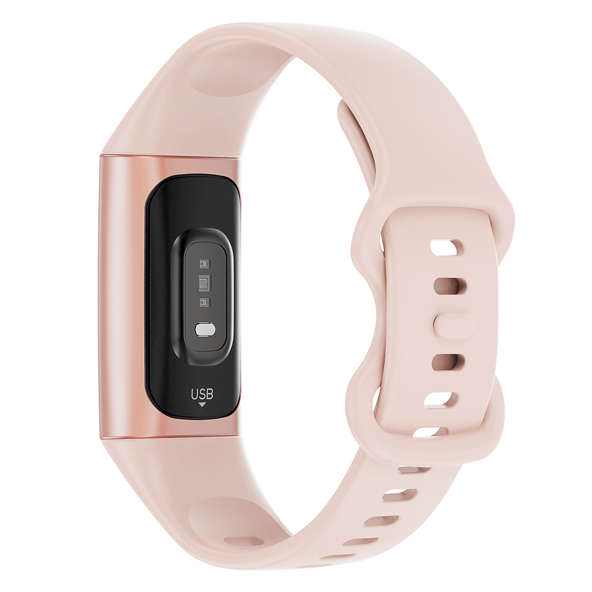 TODO Fitness Tracker Smart Watch BT 5.0 Body Thermometer Temperature BPM Monitor - Pink