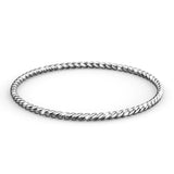 Solid 925 Sterling Silver Spiral Rope Stacking Ring