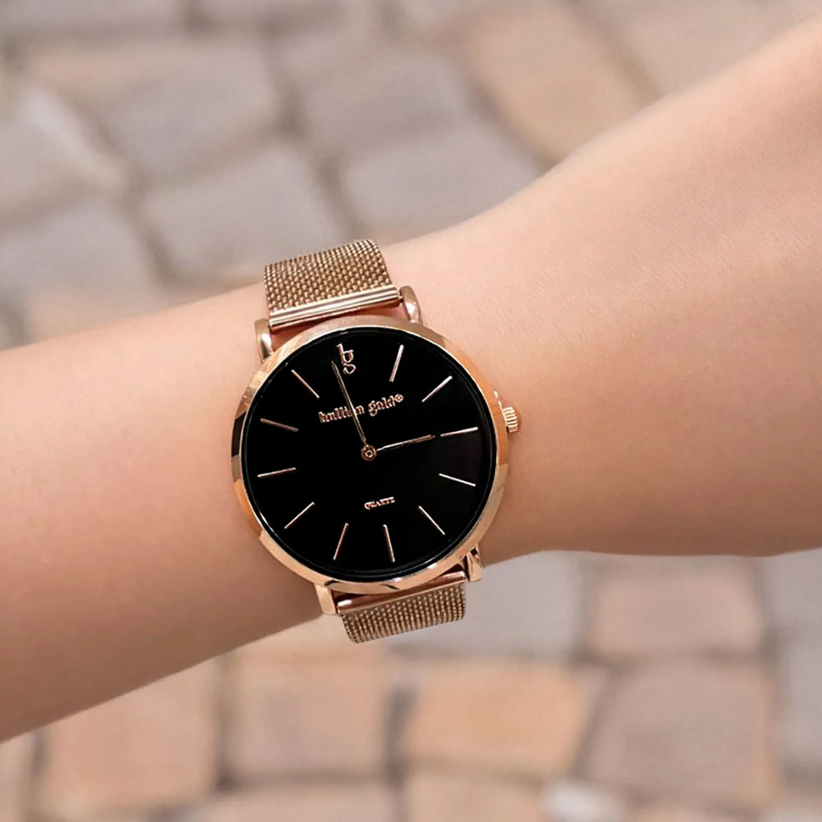 Bullion Gold Bullion Gold Timeless Dream Watch - Rose Gold and Black