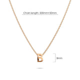 Bullion Gold Initials Brick Alphabet Letter Necklace Rose Gold Layered Steel Jewellery