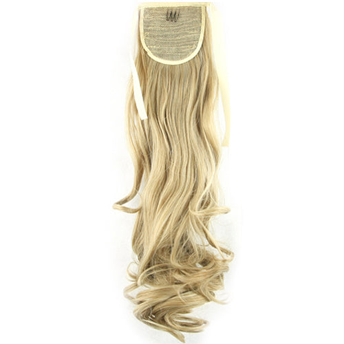 2Pcs 22" Dark Blonde Hair Extension Quality Synthetic Hair Ponytail Curly Wavy 2X