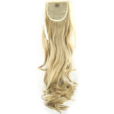 2Pcs 22" Dark Blonde Hair Extension Quality Synthetic Hair Ponytail Curly Wavy 2X