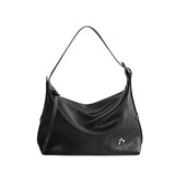 Nalandu Vintage Slouchy Leather Shoulder Bag - Black