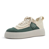 Chunky Platform Knit Sneakers - Evergreen