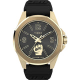 Timex UFC Prospect 46Mm Black Dial With Gold Tone Case & Black Silicone
