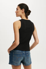Cotton On Women's Bailey Button Detail Vest - Black