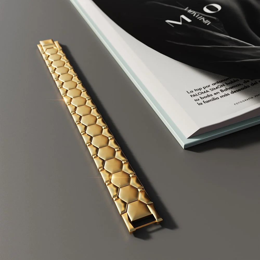 Bullion Gold Watch Band Chunky Stack Gold Layered Bracelet