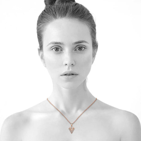Krystal Couture Trilateral Necklace Embellished with Crystals from SWAROVSKI in Rose Gold