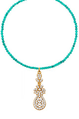Liv Oliver 18K Gold Turquoise Statement Necklace