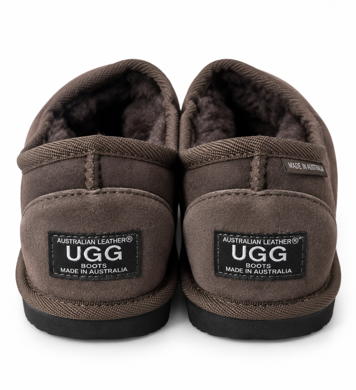 Australian Leather Ugg Classic Binded Slipper - Chocolate - AU7-8