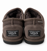 Australian Leather Ugg Classic Binded Slipper - Chocolate - AU7-8