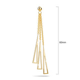 Bullion Gold Royal Tassel Gold Layered Earrings
