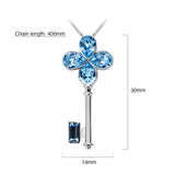 Krystal Couture Flower Key Necklace Embellished with SWAROVSKI Crystals